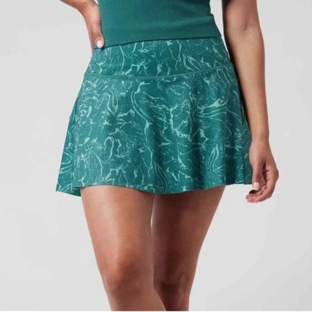 Athleta Athletic‎ Tennis Golf Skirt Skort Ripple Marble Blue Women’s Girl’s XXS